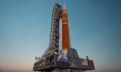 Space Launch System SLS in launch position