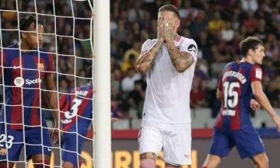 Barcelona 1-0 Sevilla: Sergio Ramos own goal secures a narrow win for Barcelona. 10